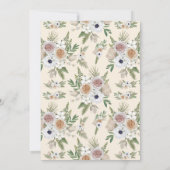 Invitation Elégante Aquarelle Florale Noël Party (Dos)