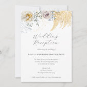 Invitation Elégante aquarelle florale Réception de mariage (Devant)