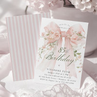 Élégante aquarelle florale rose pour 85e anniversa