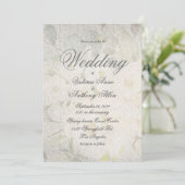 Invitation Elégante aquarelle florale Rustique mariage millés (Debout devant)