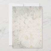 Invitation Elégante aquarelle florale Rustique mariage millés (Dos)