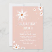 Invitation Elégante aquarelle Flovers de marguerite Graduatio (Devant)