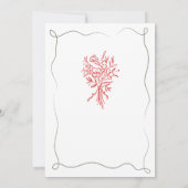 Invitation Elégante aquarelle fraîche du marché Bridal Sh (Dos)