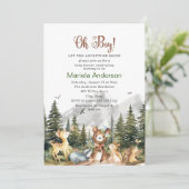 Invitation Elégante aquarelle Garçon Aventure Commencer Baby (Debout devant)