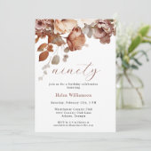 Invitation Elégante aquarelle Jardin Floral 90e (Debout devant)