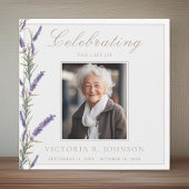 Invitation Elégante aquarelle Lavande Célébration de la vie