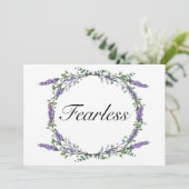 Invitation Elégante aquarelle Lavande Eucalyptus sans peur (Debout devant)