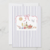 Invitation Elégante aquarelle Lilac fleurs Baby shower Invi (Dos)