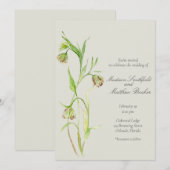 Invitation Elégante aquarelle Lily (Devant / Derrière)