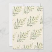 Invitation Elégante aquarelle Mariage de verdure hivernale (Dos)