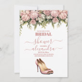 Invitation Elégante aquarelle Mariage Fête des mariées robe (Devant)