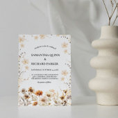 Invitation Elégante aquarelle Mariage Fleur sauvage