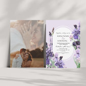 Invitation Elégante aquarelle Mariage Iris