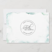 Invitation Elégante Aquarelle, Mariage virtuel en ligne (Dos)