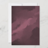 Invitation Elégante aquarelle moderne classe Mariage bordeaux (Dos)