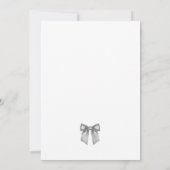 Invitation Elégante aquarelle moderne Fête des mariées Bow No (Dos)