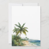 Invitation Elégante aquarelle moderne Mariage de plage tropic (Dos)