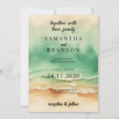 Invitation Elégante aquarelle moderne Ocean Beach Sand (Devant)