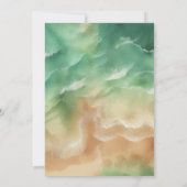 Invitation Elégante aquarelle moderne Ocean Beach Sand (Dos)