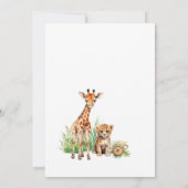 Invitation Elégante aquarelle moderne Wild un Baby shower (Dos)