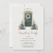 Invitation Elégante aquarelle Noël Fête de Noël (Devant)