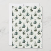 Invitation Elégante aquarelle Noël Fête de Noël (Dos)