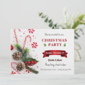 Invitation Elégante aquarelle Noël Fête de Noël (Debout devant)