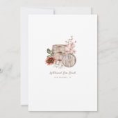 Invitation Elégante aquarelle occidentale Floral Cowboy Maria (Dos)