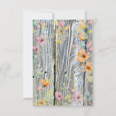 Invitation Elégante aquarelle orange fleur sauvage marié rust (Dos)