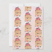 Invitation Elégante aquarelle Pancakes Brunch & Baby shower (Dos)