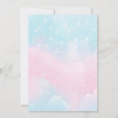 Invitation Elégante aquarelle Pastel 1er anniversaire (Dos)