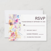 Invitation Elégante aquarelle Pastel Floral | RSVP (Devant)