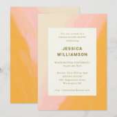 Invitation Elégante Aquarelle Pastel Pink Graduation Party (Devant / Derrière)