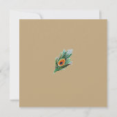 Invitation Elégante aquarelle Peacock Anniversaire (Dos)