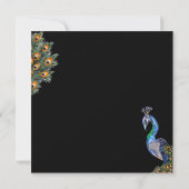 Invitation Elégante aquarelle Peacock Anniversaire (Dos)
