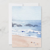 Invitation Elégante aquarelle Plage Pique-nique Fête des mari (Dos)