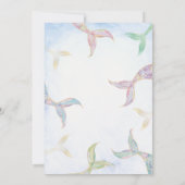 Invitation Elégante aquarelle Queue de sirène sous la mer béb (Dos)