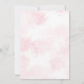 Invitation Elégante Aquarelle rose 18ème anniversaire (Dos)