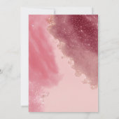 Invitation Elégante aquarelle rose 21e anniversaire (Dos)