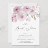 Invitation Elégante aquarelle Rose aquarelle Fête des mariées (Devant)