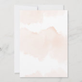 Invitation Elégante Aquarelle rose Baptême 1er Anniversaire (Dos)