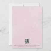 Invitation Elégante aquarelle rose Fête des mariées florale (Dos)