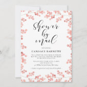 Invitation Elégante aquarelle rose floral Douche par courrier (Devant)