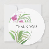 Invitation Elégante aquarelle rose florale peinte à la main (Dos)