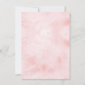 Invitation Elégante Aquarelle rose or Floral Baby Brunch (Dos)