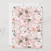 Invitation Elégante Aquarelle rose pâle Fête des mariées flor (Dos)