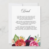 Invitation Elégante aquarelle rustique florale 80e anniversai (Dos)