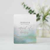 Invitation Elégante aquarelle sera-tu ma femme d'honneur ? (Debout devant)