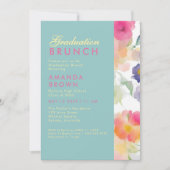Invitation Elégante aquarelle tendance unique BRUNCH (Devant)