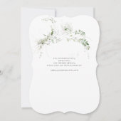 Invitation Elégante aquarelle Terre verdoyante (Dos)